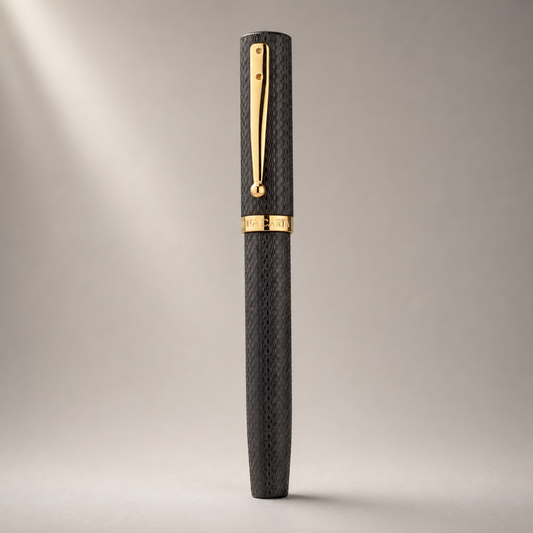 Magna Carta Mag 600 Fountain Pen - Black Ebonite Chased