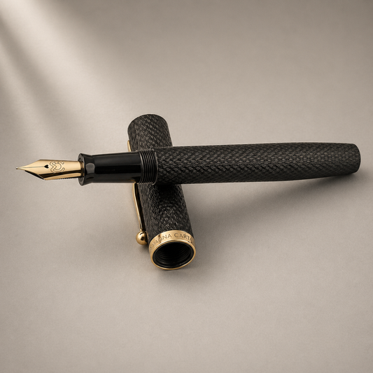 Magna Carta Mag 600 Fountain Pen - Black Ebonite Chased